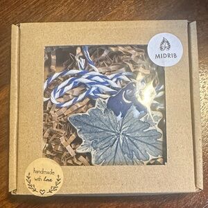 Handmade Christmas ornaments leaf (5 pieces)